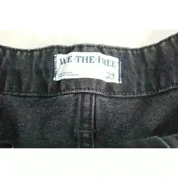 Free People We The Free Black Major Leagues Mid-Rise‎ Cuffed Jeans Size 29 NWT - Picture 12 of 16